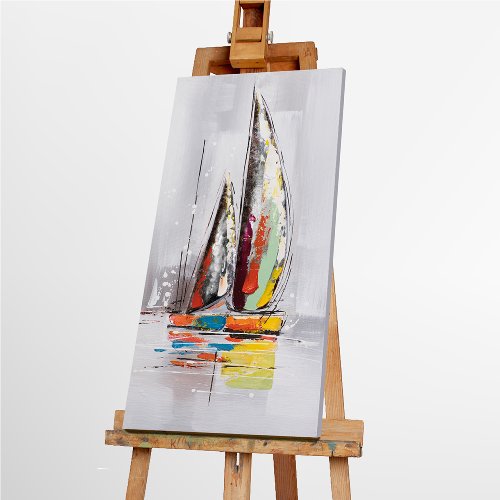 Schilderij Zeilboot in kleur - Hiskiart