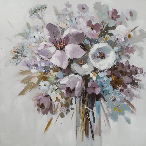 Schilderij Licht boeket paars - Hiskiart
