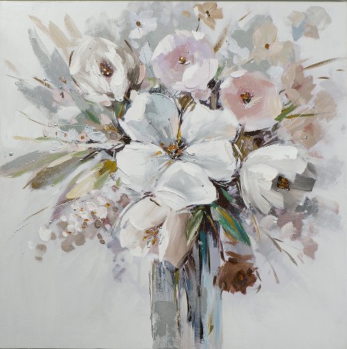 Schilderij Licht boeket roze - Hiskiart