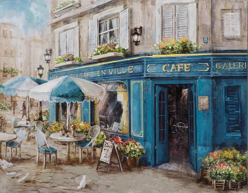 Cuadro Café azul - Hiskiart