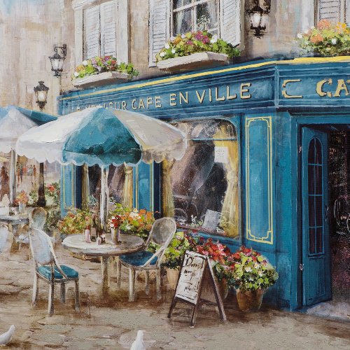 Cuadro Café azul - Hiskiart