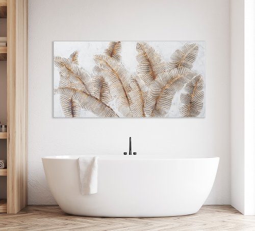 Schilderij Bladeren in de wind - Hiskiart