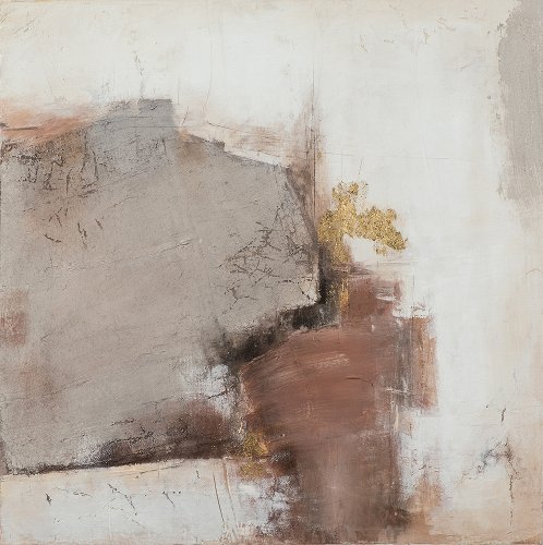 Schilderij Abstract in Natureltinten - Hiskiart
