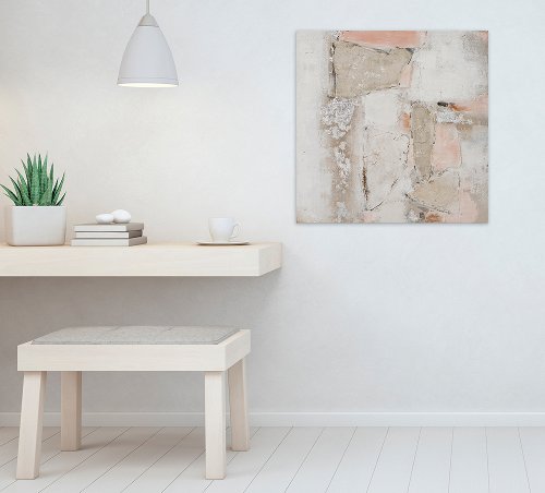 Schilderij Facetten in terracotta - Hiskiart
