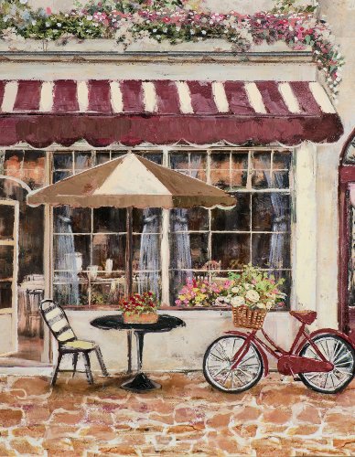 Cuadro Café en la calle rojo - Hiskiart