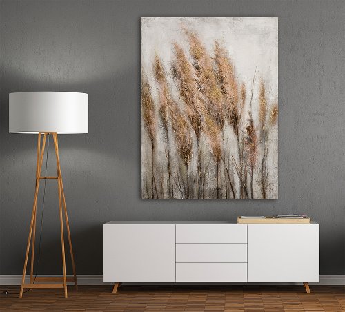 Schilderij Graan in de wind - Hiskiart
