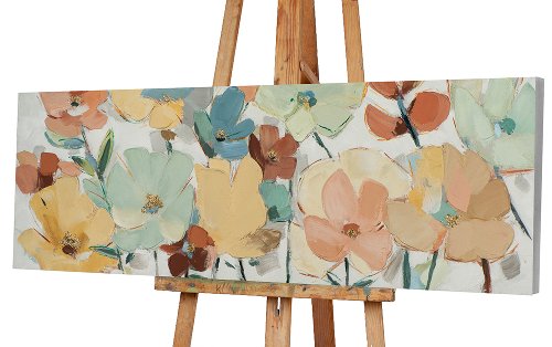 Schilderij Pastelbloemen - Hiskiart