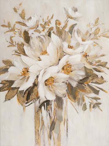 Schilderij Golden Flowers - Hiskiart