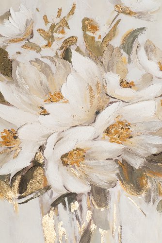 Schilderij Golden Flowers - Hiskiart