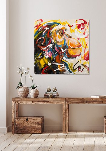 Cuadro Chimpancé en color - Hiskiart