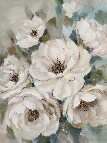Schilderij Glittering Flowers - Hiskiart