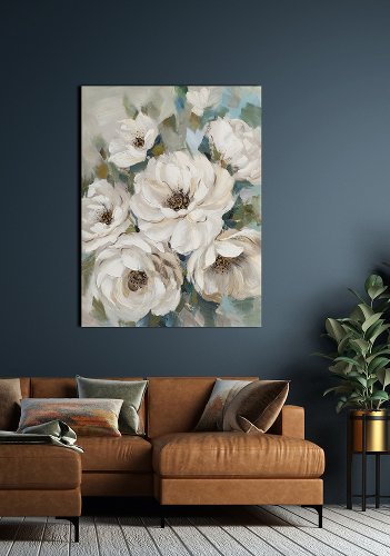 Schilderij Glittering Flowers - Hiskiart