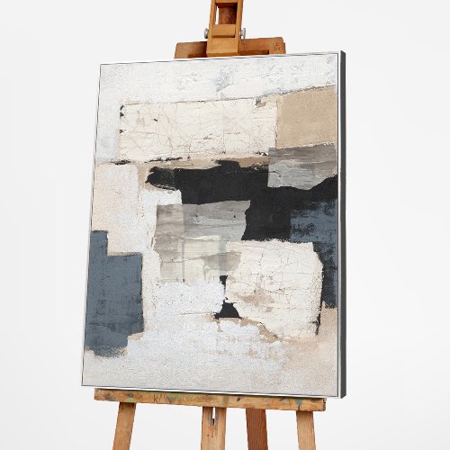 Schilderij Facetten in natureltinten - Hiskiart