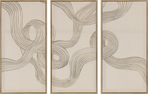 Schilderij Lines of Flow drieluik - Hiskiart