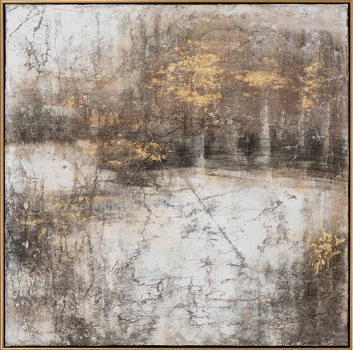 Schilderij Compositie met goudaccenten - Hiskiart