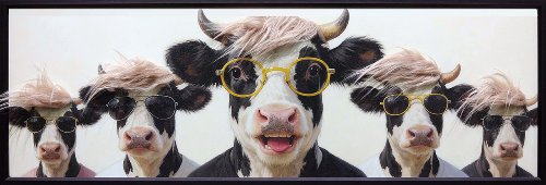 Schilderij Vijf op een rij - Hiskiart