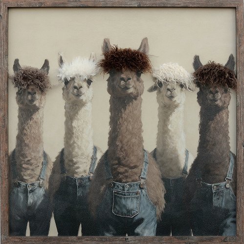 Schilderij De pluisfamilie - Hiskiart