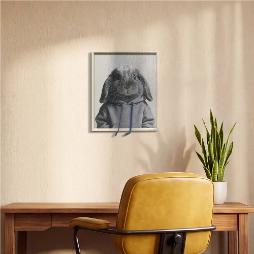 Schilderij Konijn in hoodie - Hiskiart