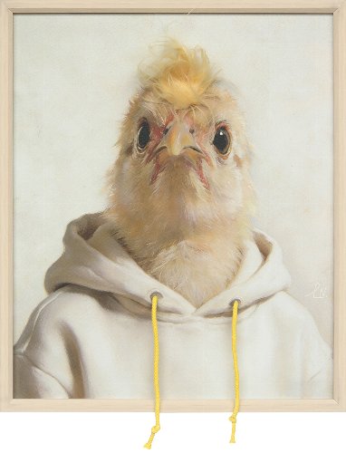 Schilderij Kuiken in hoodie - Hiskiart