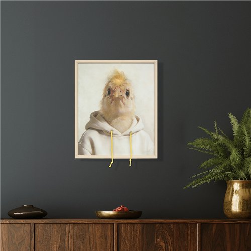 Schilderij Kuiken in hoodie - Hiskiart