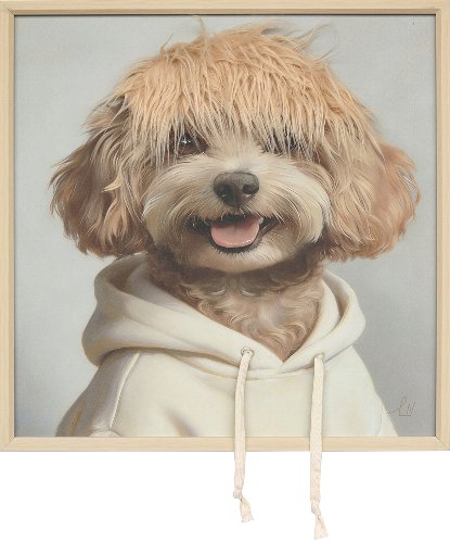 Schilderij Hond met stijl - Hiskiart