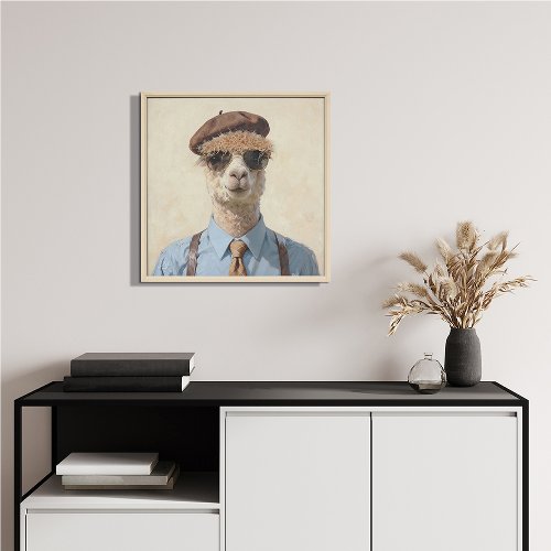 Schilderij Monsieur Alpaca - Hiskiart