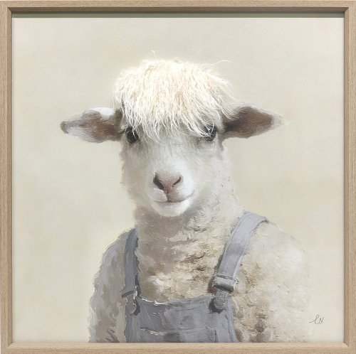 Schilderij Wollig schaap - Hiskiart