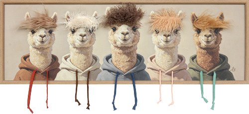 Schilderij De alpacaclub - Hiskiart