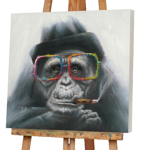 Cuadro Gorila con sombrero y gafas - Hiskiart
