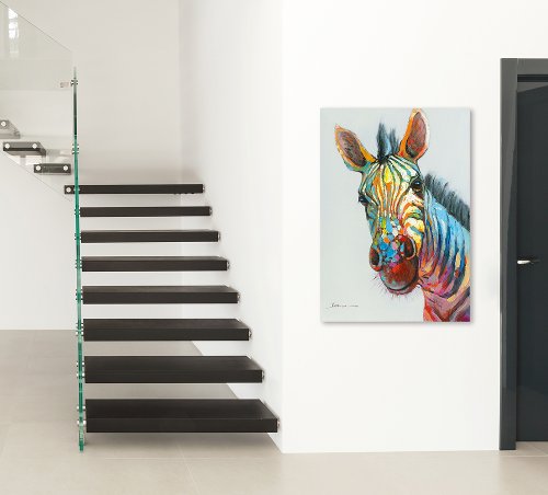 Cuadro Cebra multicolor - Hiskiart