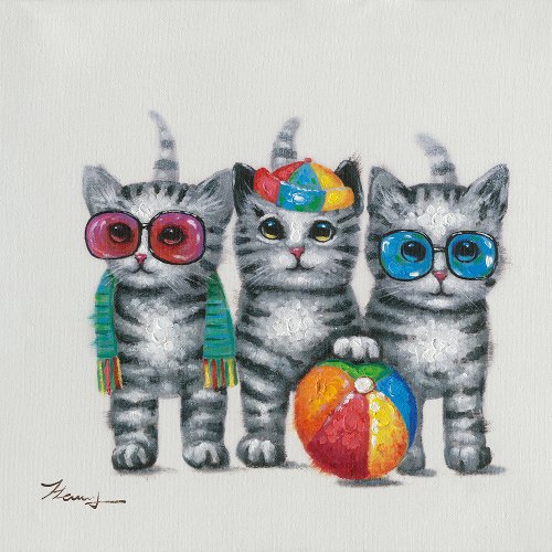 Cuadro Gatos de aventura - Hiskiart
