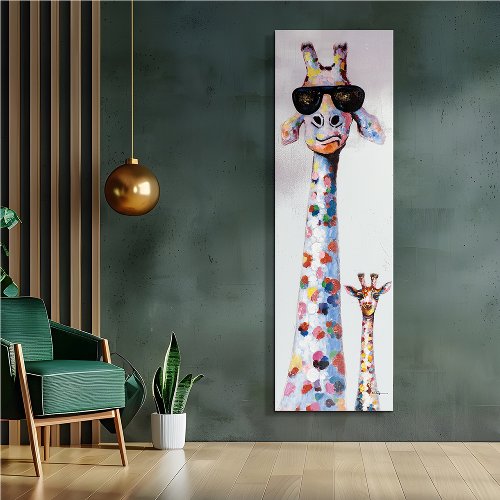 Cuadro Jirafa con gafas de sol - Hiskiart