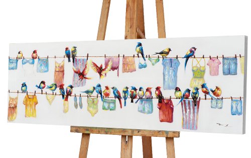 Cuadro Pájaros en el tendedero - Hiskiart