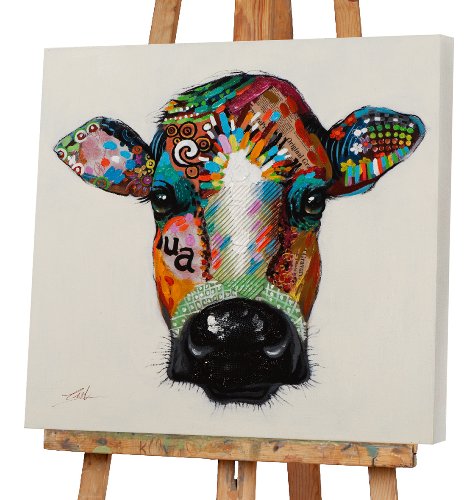 Schilderij Koe vol kleur - Hiskiart