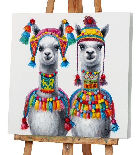 Schilderij Lama fiesta - Hiskiart