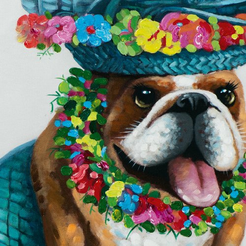 Schilderij Buldog onder zee - Hiskiart