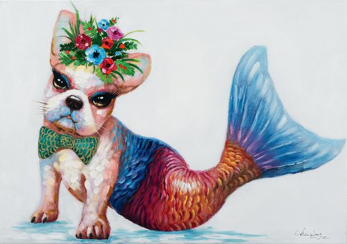 Schilderij Chihuahua onder zee - Hiskiart