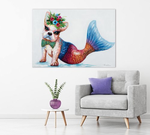 Schilderij Chihuahua onder zee - Hiskiart