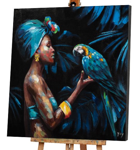Cuadro Beauty con loro azul - Hiskiart