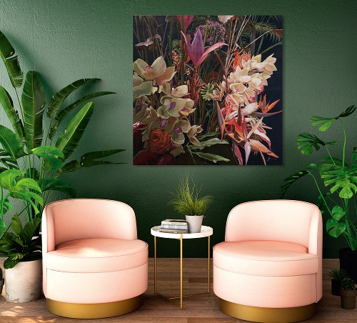 Schilderij Lovely Flowers - Hiskiart