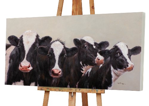 Schilderij Koeien kijken mee - Hiskiart