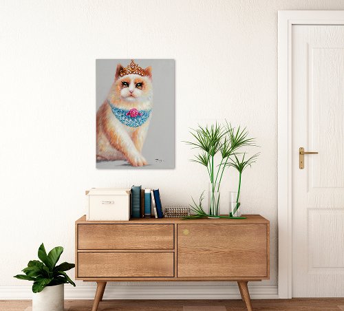 Schilderij Koninklijke kat - Hiskiart