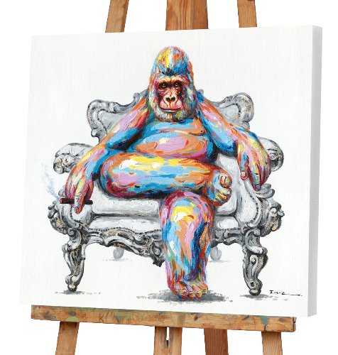 Schilderij Gorilla op de troon - Hiskiart