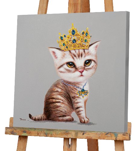 Schilderij Kitten met kroon - Hiskiart
