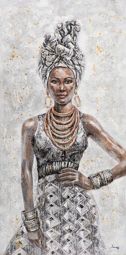 Schilderij Beauty in lange jurk - Hiskiart