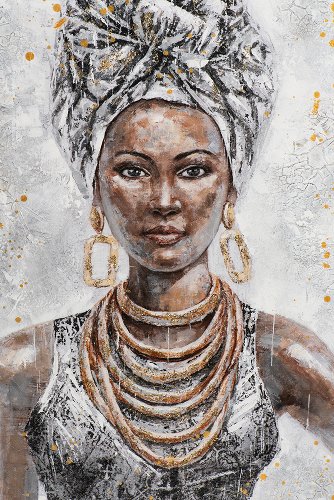 Schilderij Beauty in lange jurk - Hiskiart