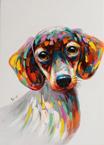 Schilderij Hond met zachte blik - Hiskiart