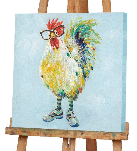 Cuadro Gallo con gafas - Hiskiart