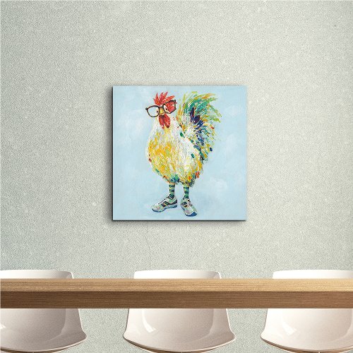 Cuadro Gallo con gafas - Hiskiart