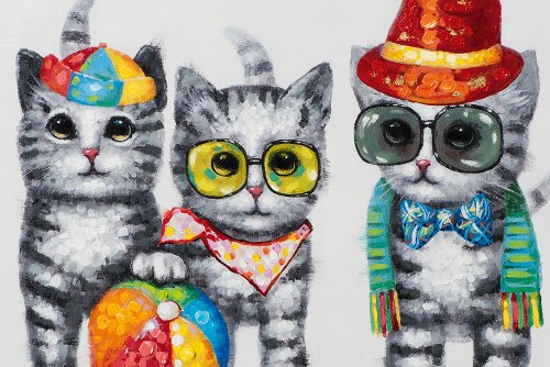 Schilderij Kattenclub - Hiskiart